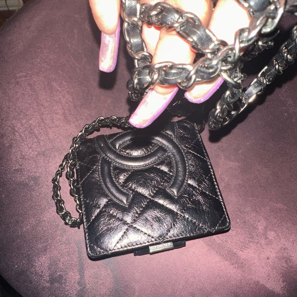 Unbranded Leather 47” Chain bags & wallets - Black-Silver PRICE FOR ONE - Picture 10 of 14